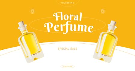 Floral Perfume Announcement Facebook AD Design Template