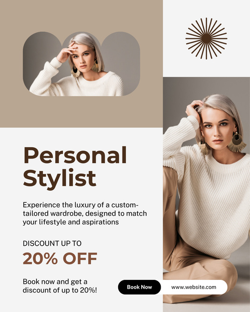 Personal Assistance in Clothes Picking Instagram Post Vertical Design Template