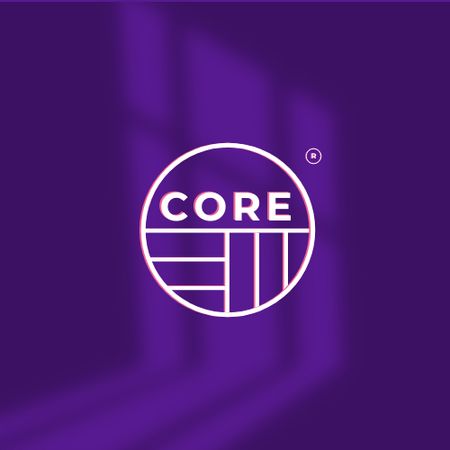 Platilla de diseño Sport Ad with Basketball Ball Icon on purple Logo