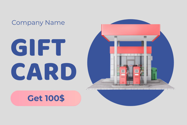 Template di design Special Offer of Gas Station Services Gift Certificate