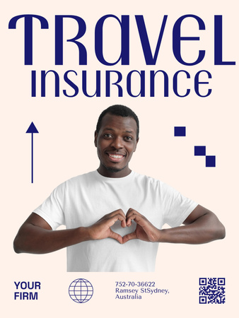 Travel Insurance Offer Poster US Modelo de Design