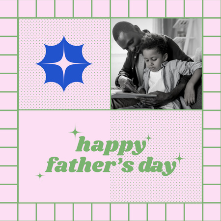 Plantilla de diseño de feliz día del padre Instagram 