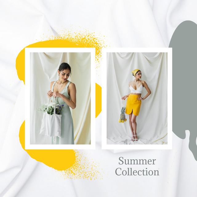 Summer Clothes Collection Ad Instagram Šablona návrhu