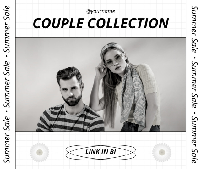 Fashion Collection for Couples Facebook Modelo de Design