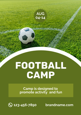 Football Camp Advertisement Poster Design Template