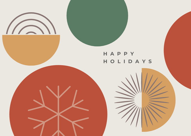 Designvorlage Winter Holidays Greeting on Abstract Pattern für Card