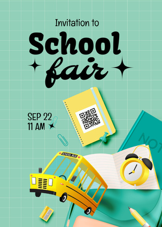 Szablon projektu School Fair Announcement Invitation