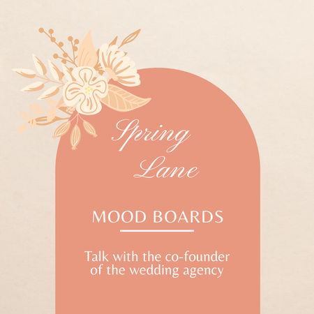 Wedding Event Agency Announcement Instagram AD Šablona návrhu