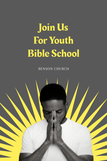 Youth Bible School Invitation Flyer 4x6in Design Template
