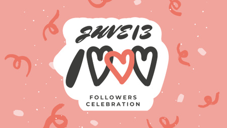 Followers Celebration with Bright Pattern FB event cover Design Template