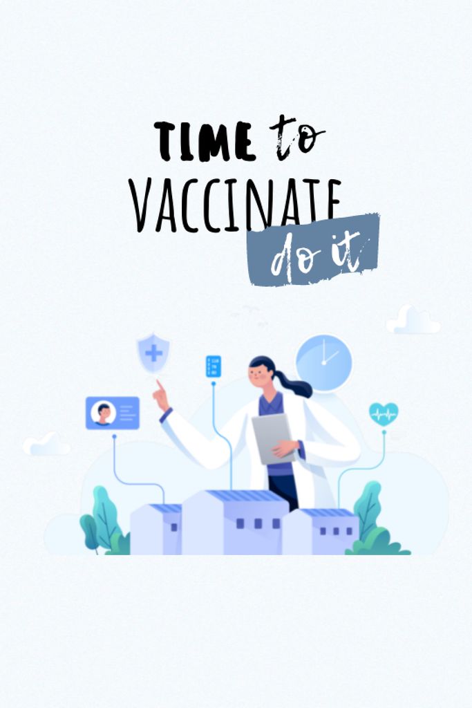 Platilla de diseño Vaccination Announcement with Doctors in Superhero's Cloaks Tumblr