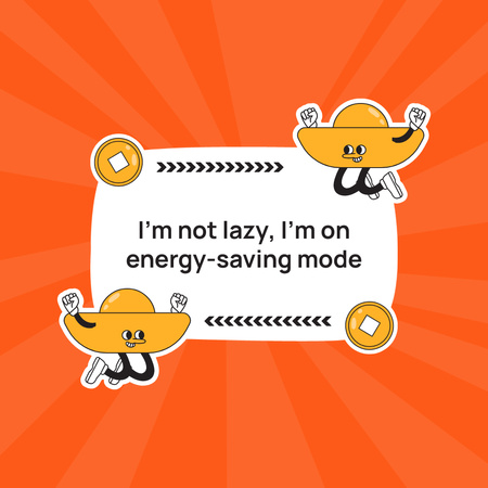 Funny Quote About Efficiency And Slacking Animated Post Design Template