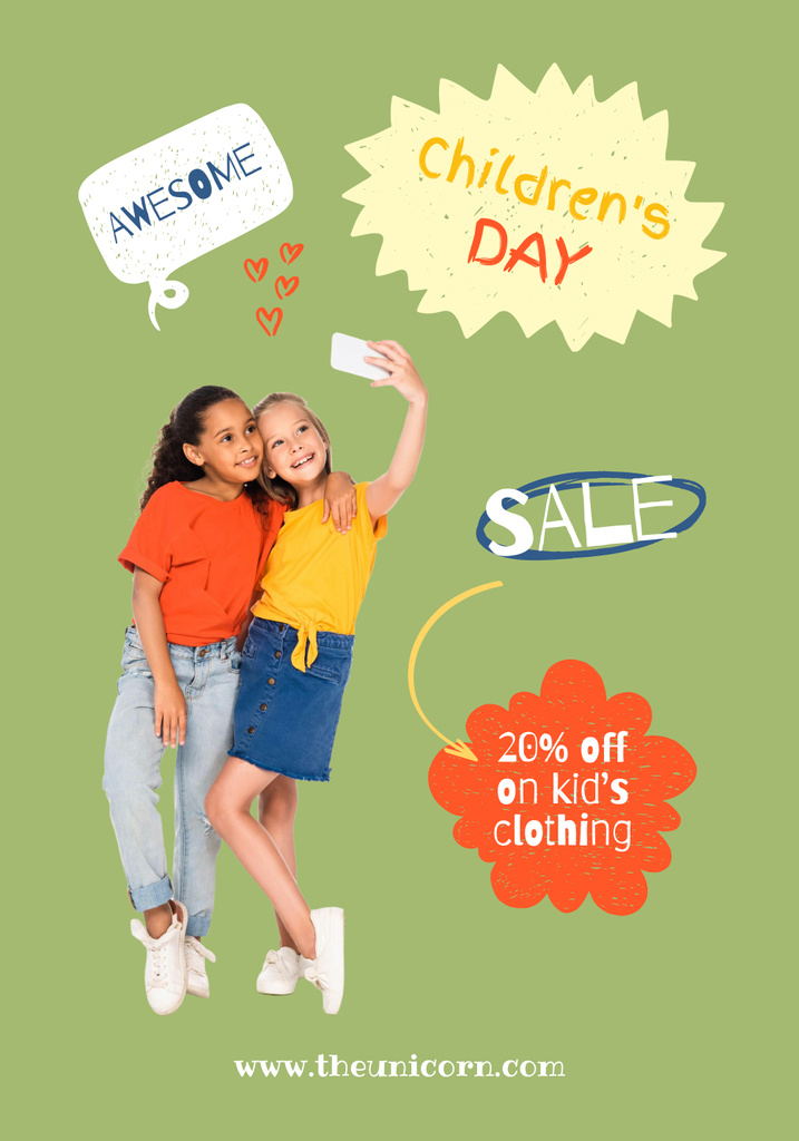 Special Offer on Children's Day Poster 28x40in Design Template