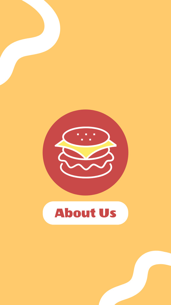 Ad of Fast Casual Restaurant with Icon of Burger Instagram Highlight Cover Design Template