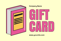 Gift Voucher for School Items with Pink Textbook