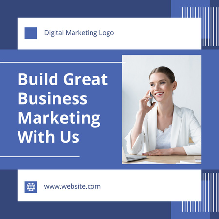 Platilla de diseño Offering Services For Business From Digital Marketing Firm Instagram