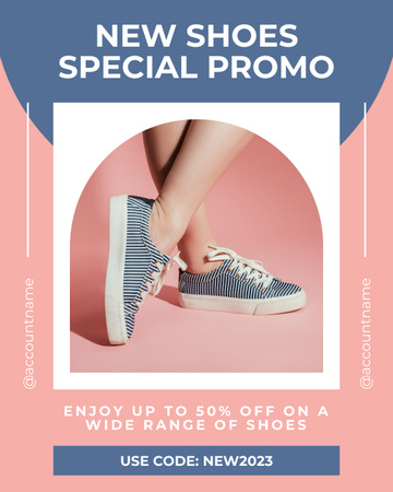 Special Promo of New Shoes Instagram Post Vertical Design Template