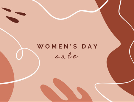 Women's Day Special Sale Offer Postcard 4.2x5.5in Πρότυπο σχεδίασης