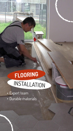 Durable Flooring Installation Service Offer TikTok Video Design Template