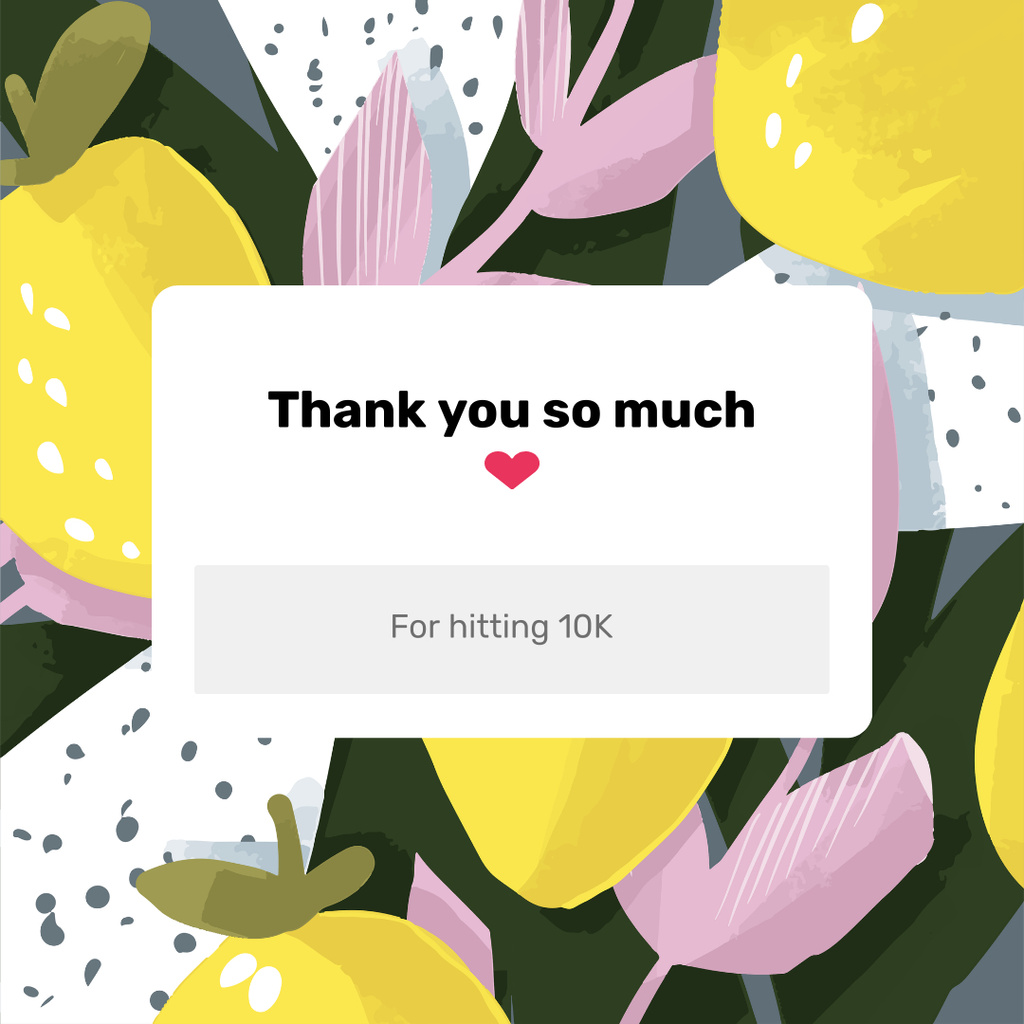 Thank You pop-up message Instagram ADデザインテンプレート