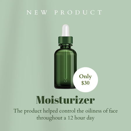 Skincare Ad with Moisturizer Instagram Modelo de Design