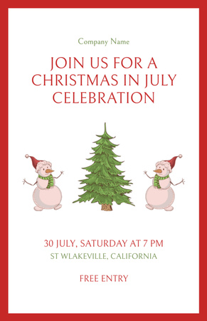  Celebrate Christmas in July Flyer 5.5x8.5in Design Template