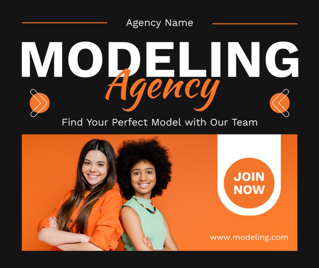 Offer from Advertising Agency on Orange Facebook – шаблон для дизайну