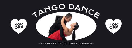 Modèle de visuel Offre de réduction sur les cours de danse tango - Facebook cover