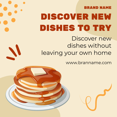 Platilla de diseño Honey Pancakes Instagram