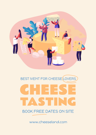 Platilla de diseño Cheese Tasting Event Ad Invitation
