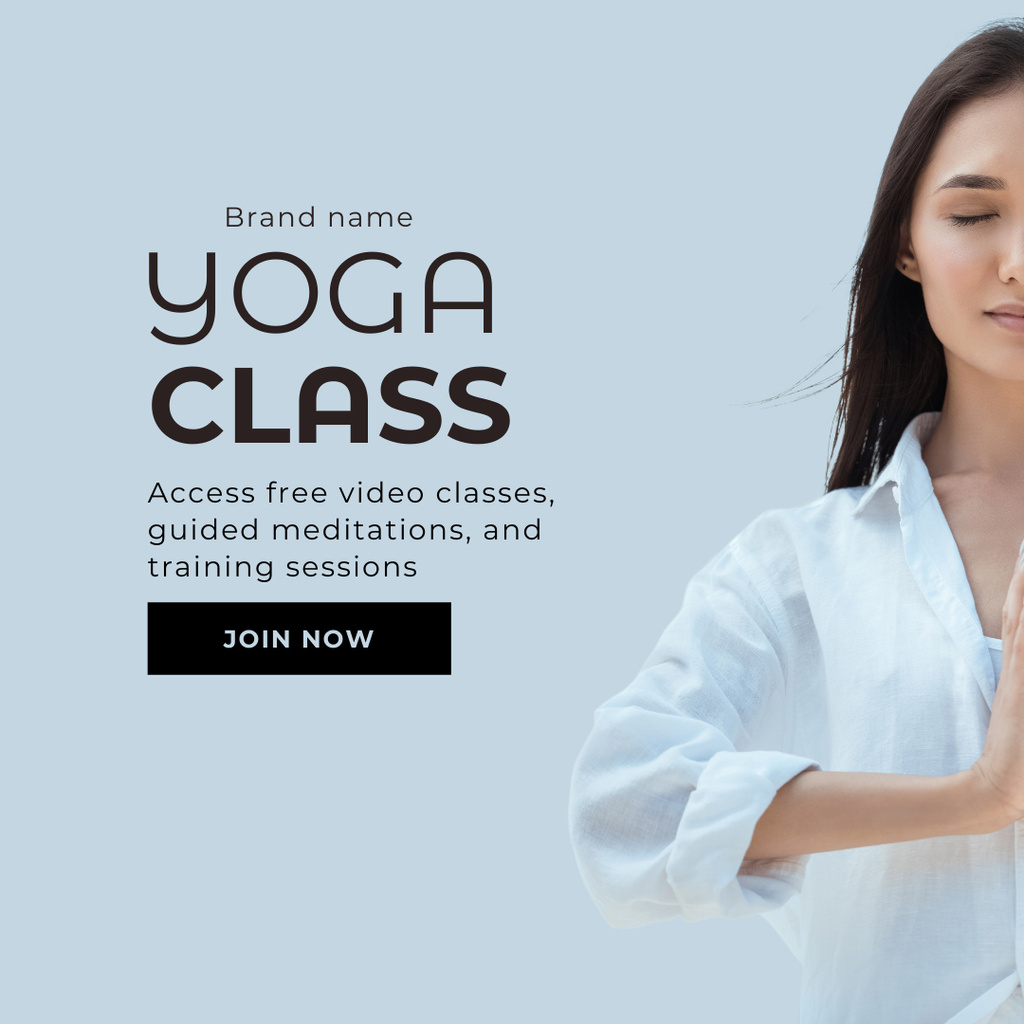 Designvorlage Relax at Yoga Classes für Instagram