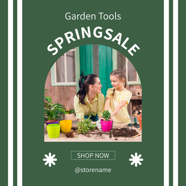 Ontwerpsjabloon van Instagram AD van Special Spring Sale Garden Tools