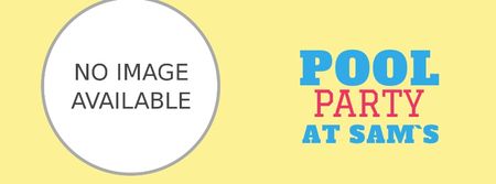 Modèle de visuel Pool Party Invitation - Facebook Video cover