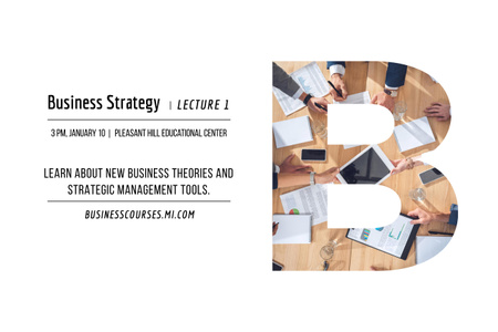 Modèle de visuel Inspirational Business Lecture in Educational Center - Poster 24x36in Horizontal