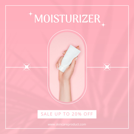 Ontwerpsjabloon van Instagram van Skincare Ad with Moisturizer