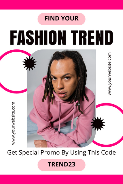 Designvorlage Men's Fashion Special Promo für Pinterest