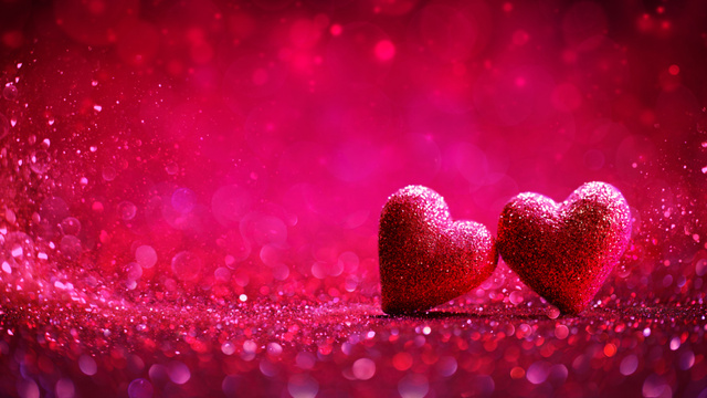 Valentine's Day Holiday with Hearts in Bright Pink Pattern Zoom Background – шаблон для дизайна