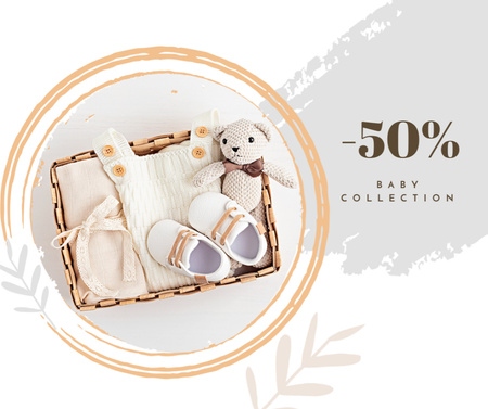 Baby Clothes Collection Discount Offer Facebook Design Template