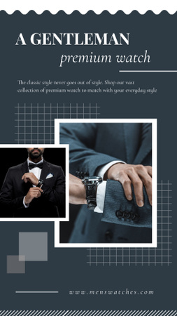 Premium Men's Watches Instagram Story tervezősablon