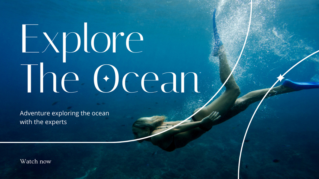 Explore The Ocean Youtube Thumbnail Šablona návrhu