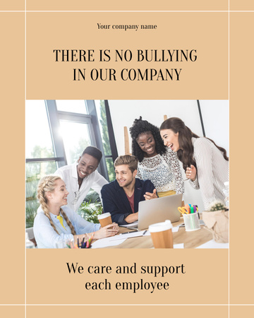 Awareness of Stopping Bullying on Workplace Poster 16x20in Design Template