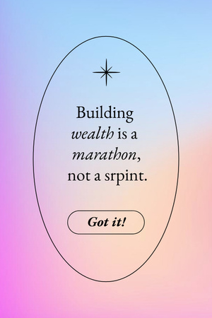 Wealth Inspirational Quote Pinterest Tasarım Şablonu