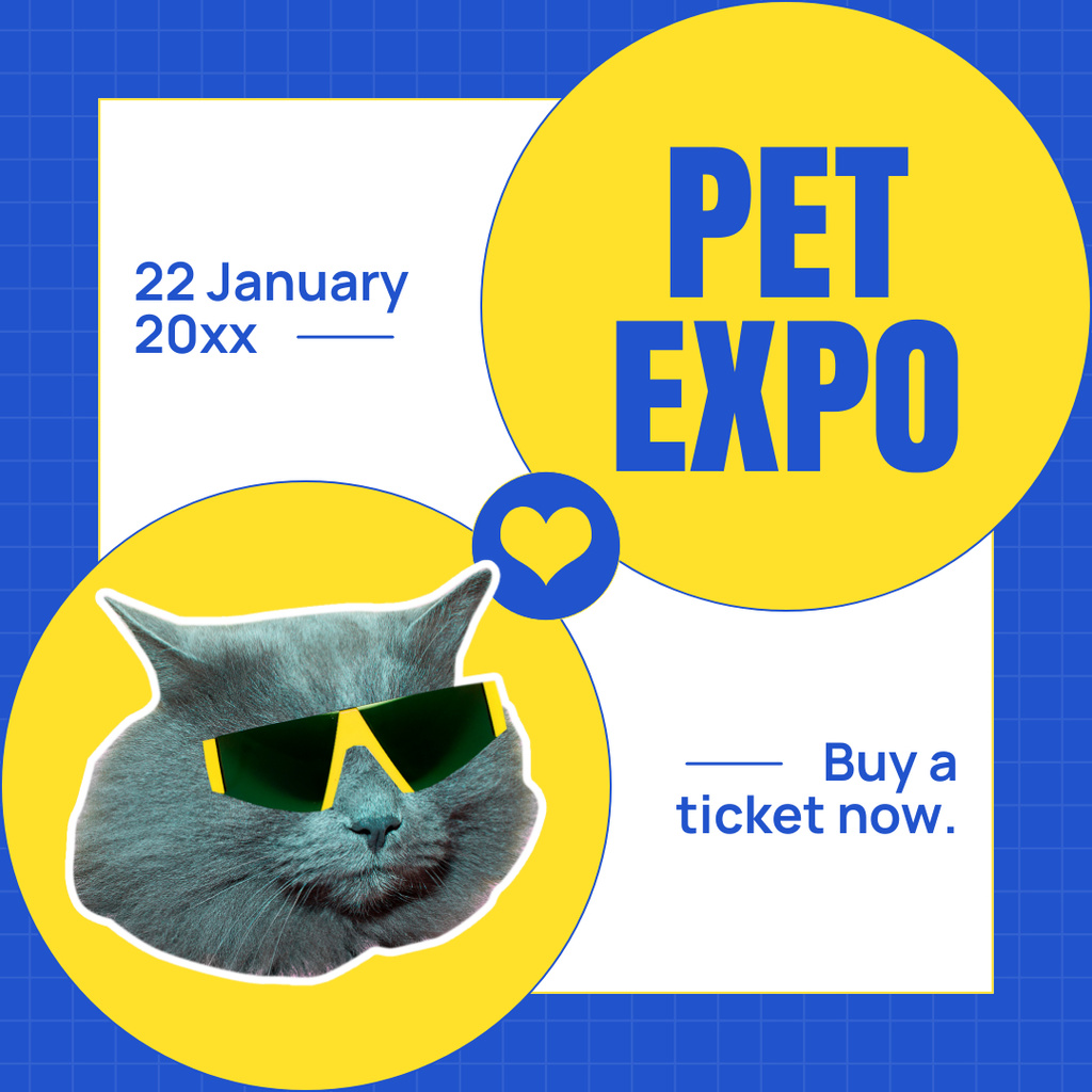 Template di design Buy Tickets to Cats Expo Instagram AD