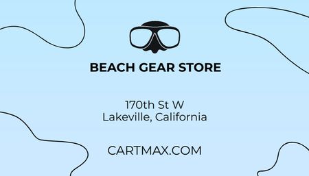 High Quality Beach Gear Store Promotion Business Card US Design Template