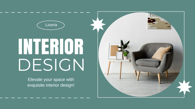 Highly Professional Interior Design Firm Services Promotion Presentation Wide Design Template