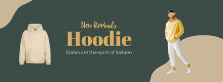 Ontwerpsjabloon van Facebook cover van Fashion Hoodie Sale Announcement