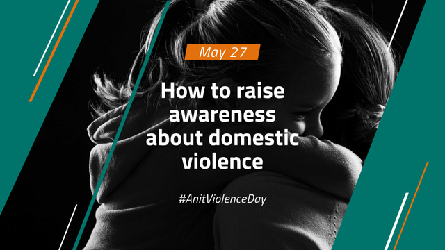 Anti Violence Day Event Announcement FB event cover tervezősablon