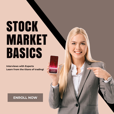Interview with Young Stock Trading Expert Instagram Design Template