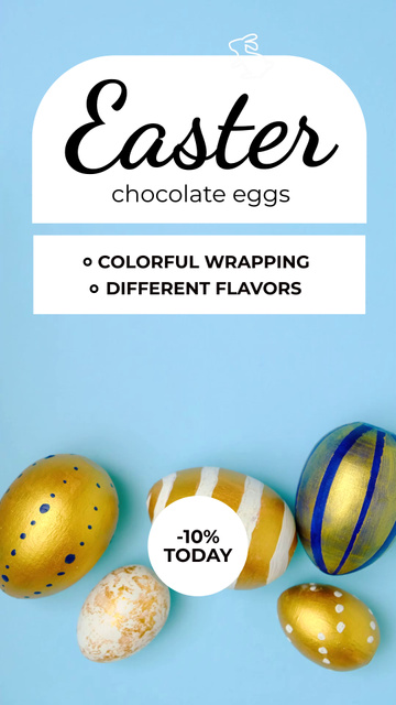 Festive Colored And Wrapped Eggs Sale Offer TikTok Video Šablona návrhu