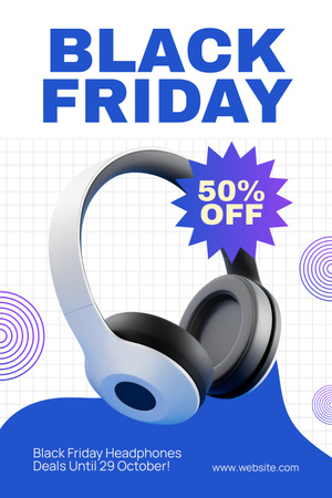 Black Friday Sale of Gadgets and Electronics Pinterest Design Template